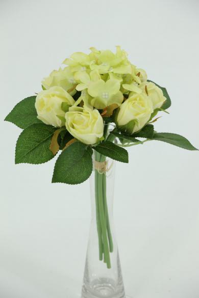 mixed bouquet - rose +mini hydrandrea